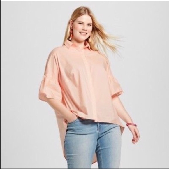 Ava & Viv Tops - Ava Viv Statement Hi-Lo Button Down Blouse 🍑 3x